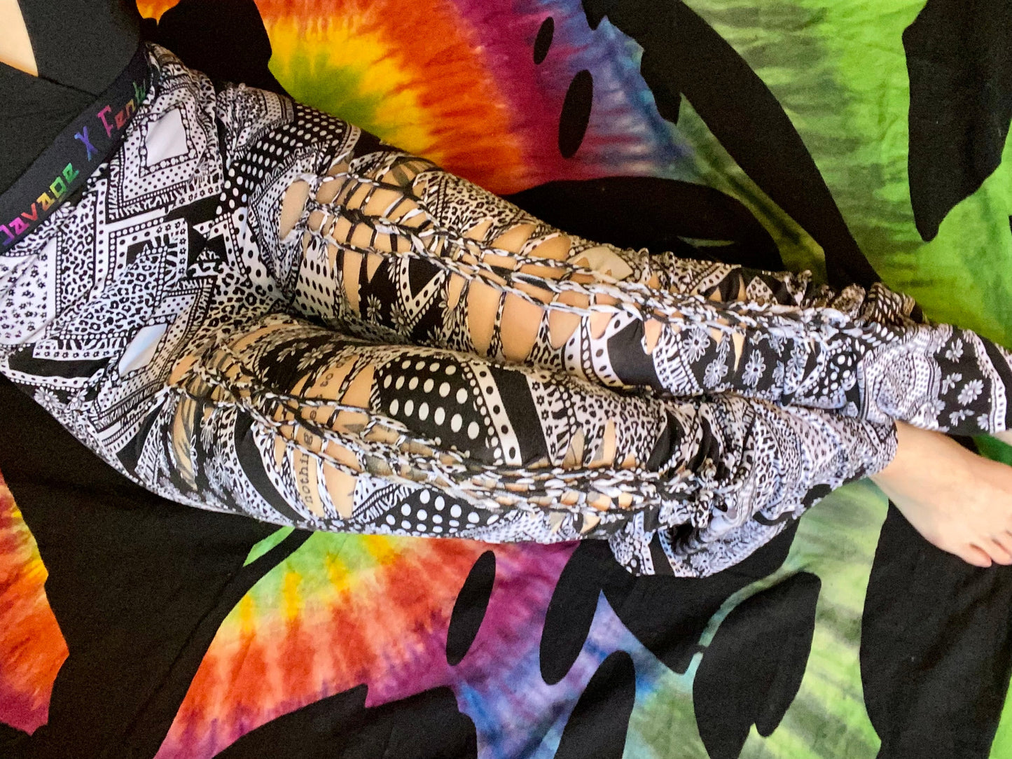 XS/S Paisley Patchwork’s Braided Bellbottoms
