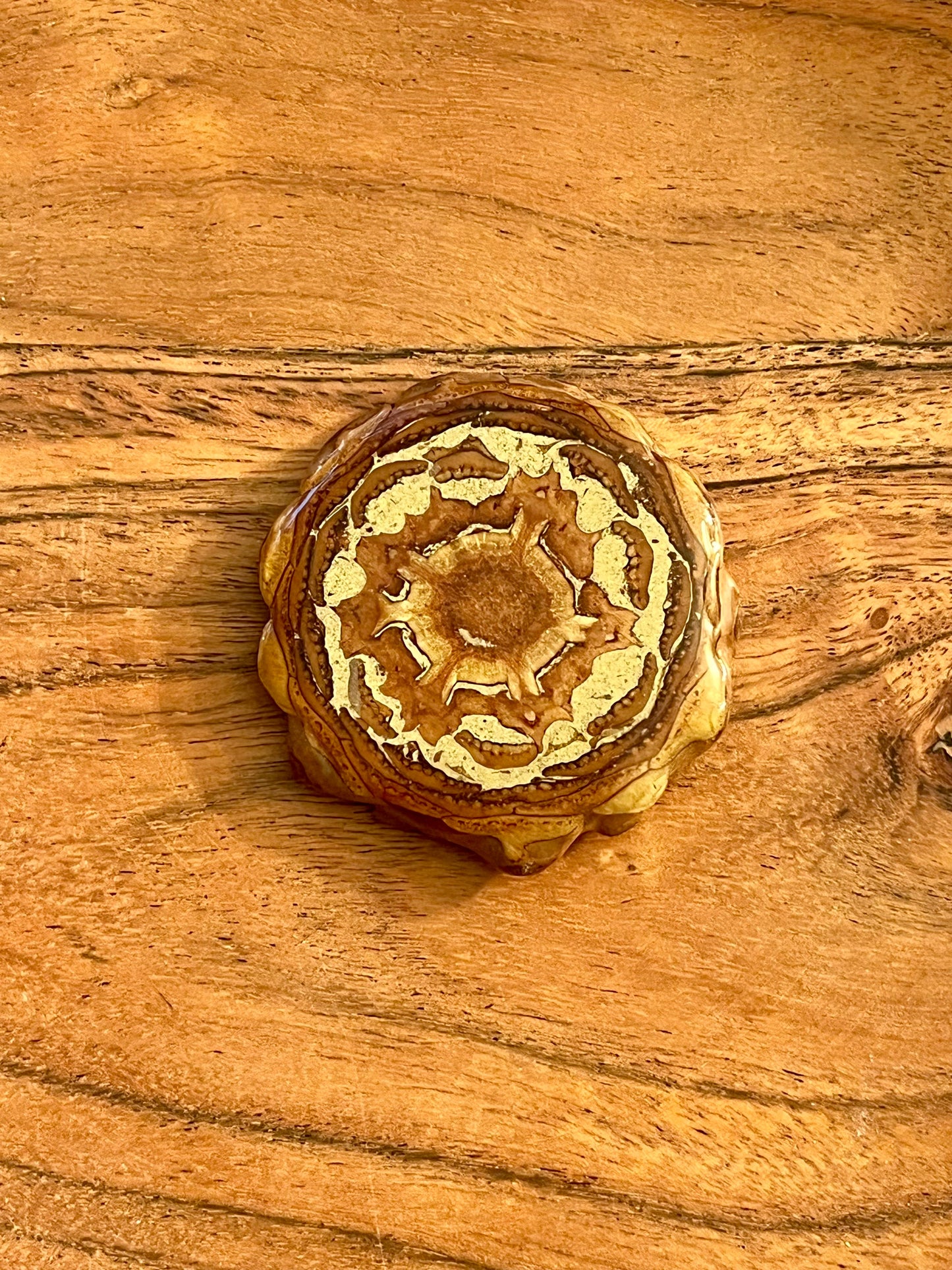 Large Galaxy Heart Pinecone Pendant