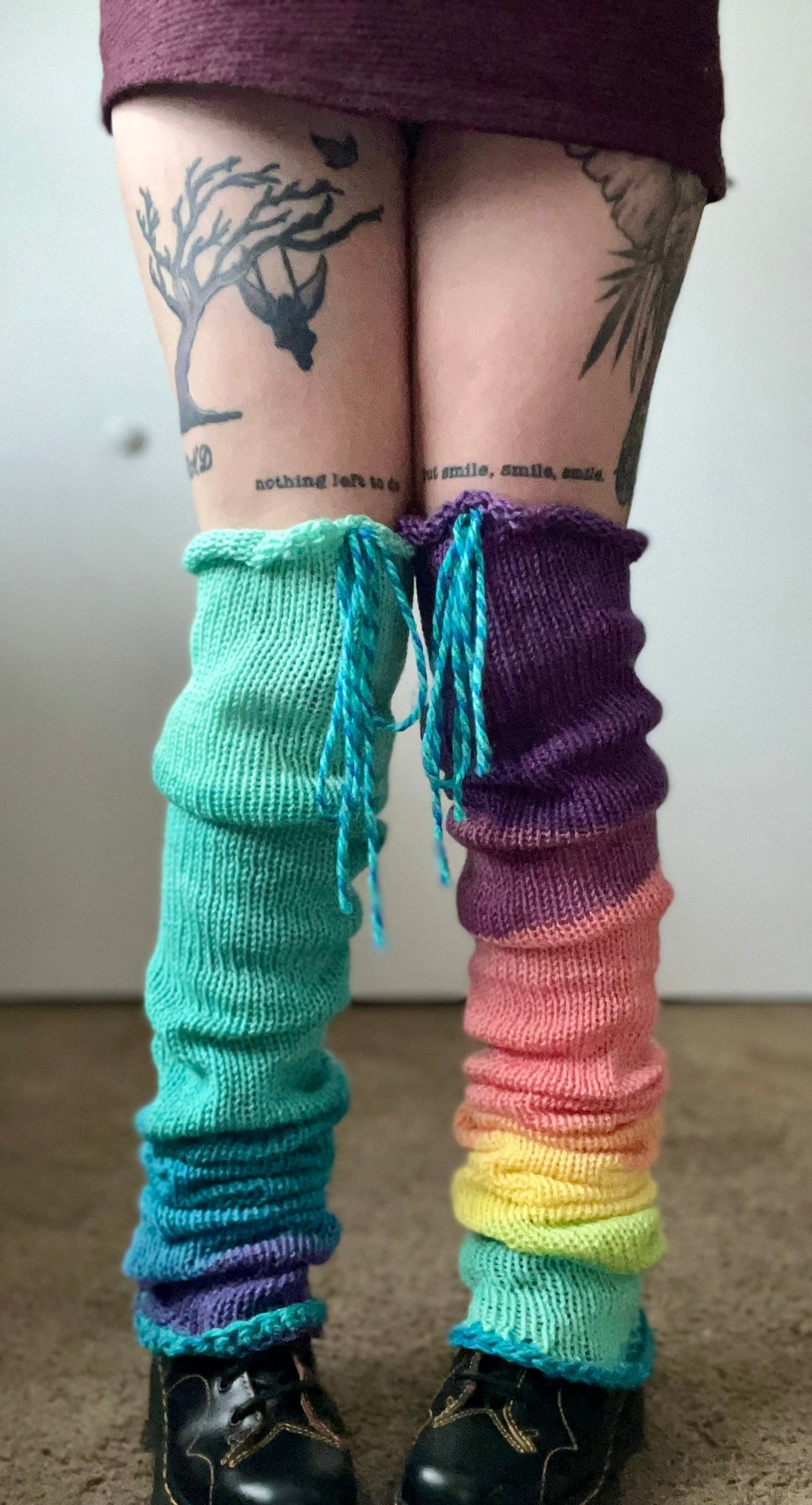 Sherbet Crochet Knit Hybrid Legwarmers