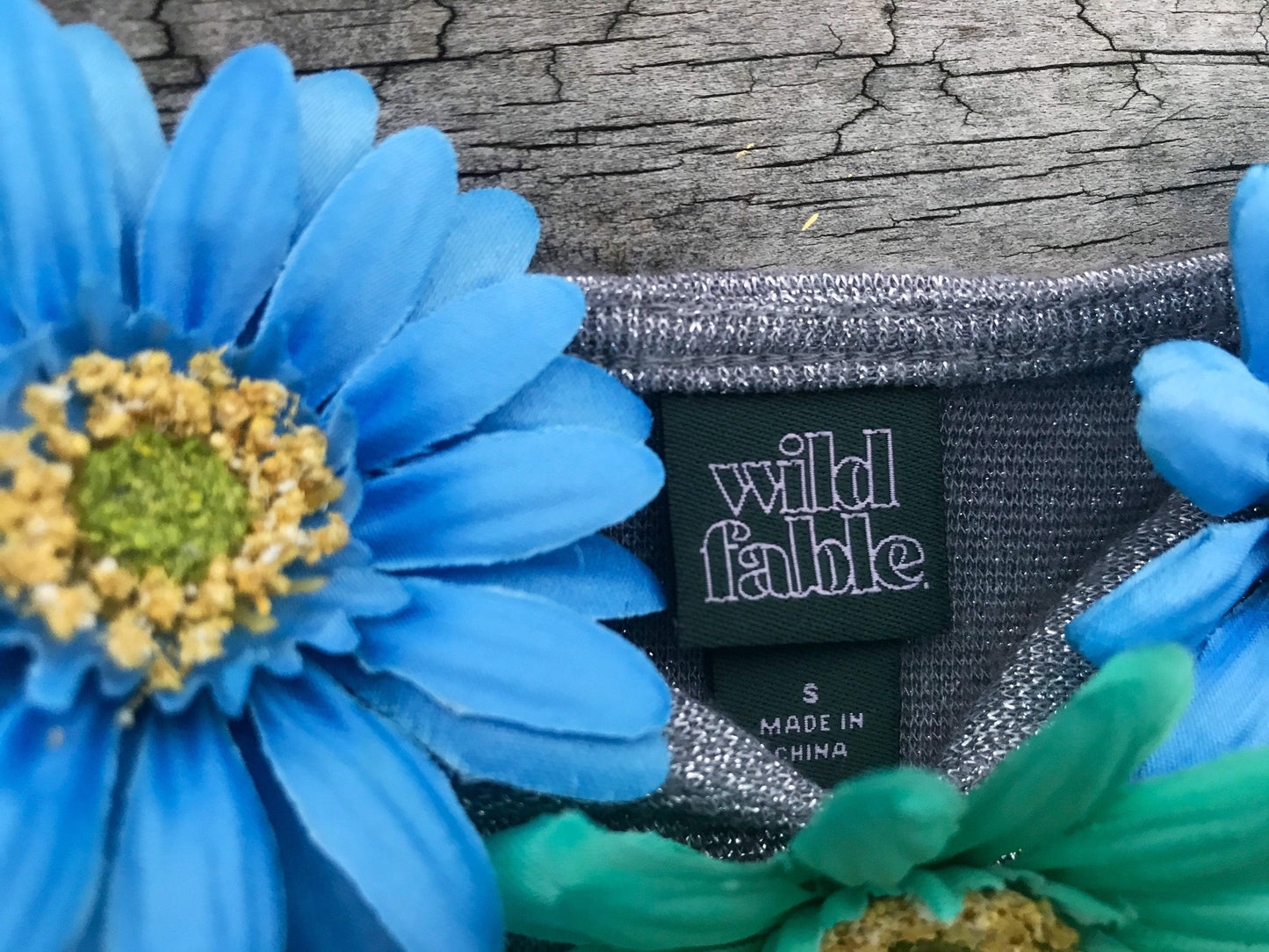 Music Festival Bodysuit Rave Bodysuit with Blue Green and Yellow Flowers SIZE SMALL/MEDIUM